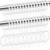 Shappy 40 Pack Metal Drapery Curtain Rod Rings with Eyelets