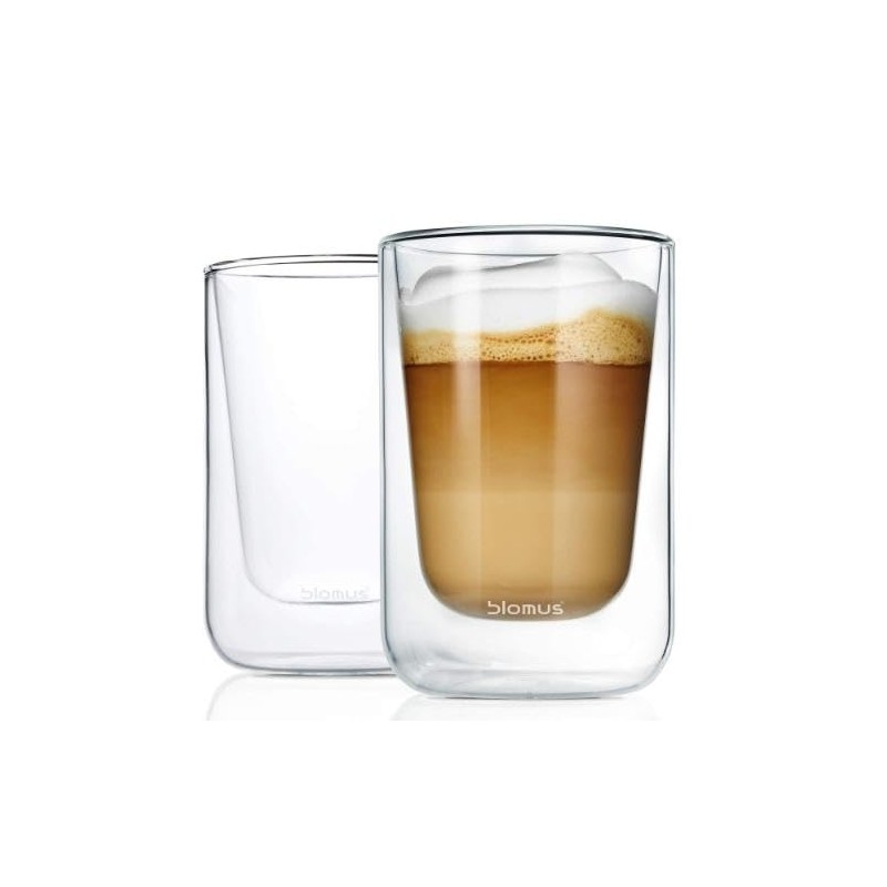 Blomus Set 2 Bicchieri per Cappuccino Nero (115 mm)