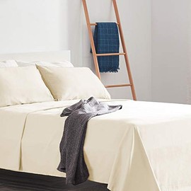 SLEEP ZONE Twin Cooling Sheet Set - All Seasons Sheet & Pillowcase Sets 3 Piece - Extra Soft Cozy Bed Sheets Deep Pocket 16 inches - Wrinkle, Fade, Stain Resistant (Beige, Twin)