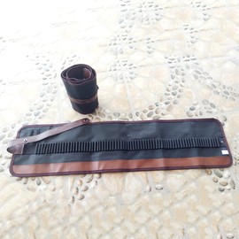 Canvas Roll Up Pencil Case Pencil Pouch Holder Pencils Wrap Stationery Case Pencil Organizer for Painter Artist 48 Slots