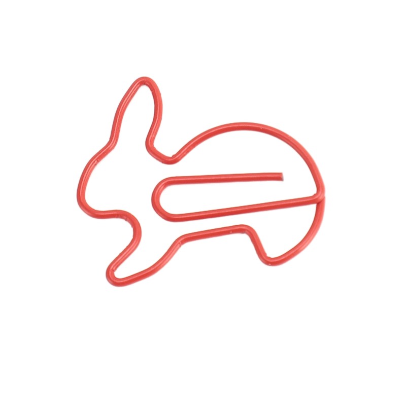 100pcs Paper Clips Prevent Slip Cute Rabbit Shaped Decorative Bookmark