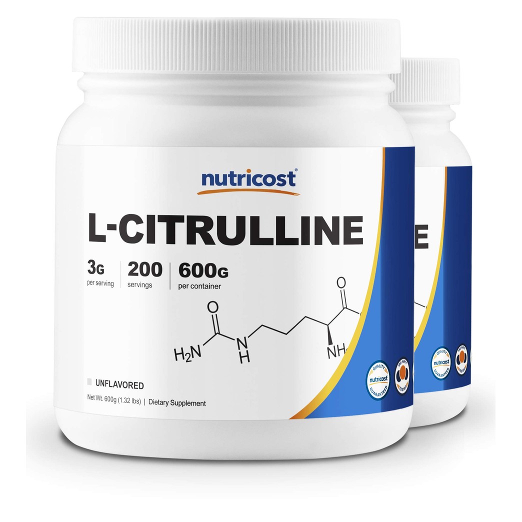 Nutricost Pure L-Citrulline (Base) Powder (600 Grams) (2 Bottles)