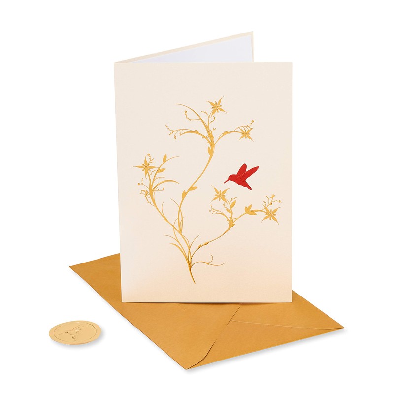 Papyrus Blank Card (Red Hummingbird)