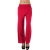 ToBeInStyle Women's Gauze Palazzo Crinkle Pants - Red - Medium