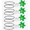 4-Pack 6303-0007-P Impeller Replacement Kit | Polyurethane Impeller & O-Ring