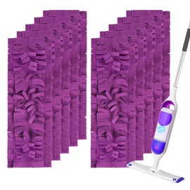 15 Pack Disposable Mopping Pads Refills for Swiffer PowerMop Multi-Surface & Wood Mops, Spray Clean Pads Replacement for Floor Cleaning（Purple Without Handle）