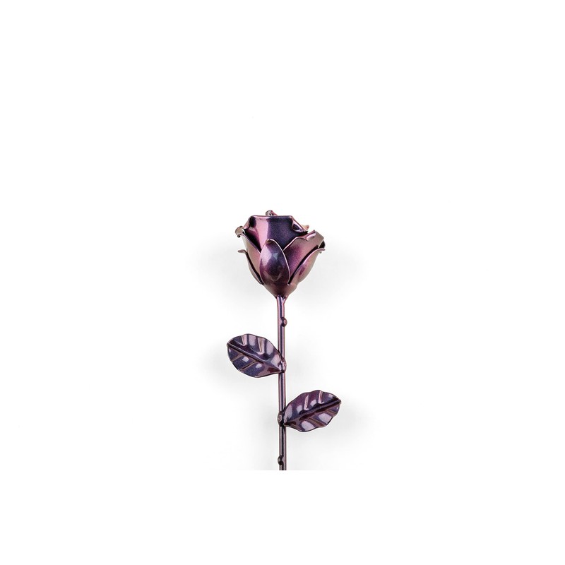 Forging Art Bcn Hand Forged Eternal Wrought Iron Rose (Purple)