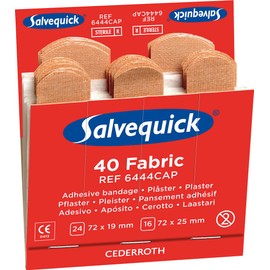 Salvequick Cederroth CD6 Pilfer Proof Fabric Plaster refill - Set 6 x 40 plasters - 6444CAP