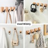 DELITON Towel Hooks Wall Mounted - Adhesive Bathroom Coat Hooks