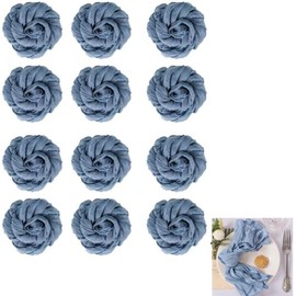 12 Servilletas De Tela Para Mesa, (50x50cm)Servilletas De Lino Reutilizables Para Eventos y Celebraciones, Servilletas De Tela De Poliéster Para Planificadores De Eventos y Decoración Del Hogar