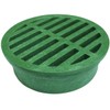 NDS 13 Plastic Round Grate, 4-Inch, Green