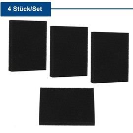 Pack of 4 Sponge Filter Carbon Filter for SOG Exhaust System Filters 517 000 1, 128 × 99 × 22 mm Activated Carbon Filter Filter for Thetford Door Variants Motorhome Caravan Toilet Replacement Filter