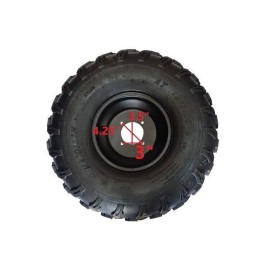 PCCMotor LEFT 19x7-8 8" Wheel Tire Wheels With Rim Inner Tube ATV AW04-L