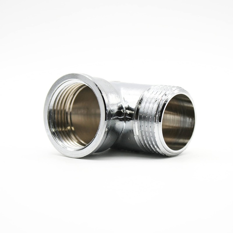 DOJA Barcelona Threaded Fitting 90º Brass Chrome-Plated 1 Inch Male