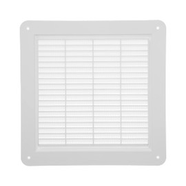 ECOPRO VENT 10" x 10'' Inch White Square Ventilation Grille with Protective mesh and Screws Included. Durable Plastic Ventilation Register, Grille, Cover. Indoor and Outdoor Soffit Vent