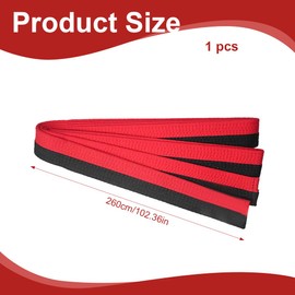 XPEX 260 cm Judo Karate Belt Martial Arts Karate Judo Cotton Taekwondo Belts Professional Karate Aikido Belt for Children Adults Martial Arts Belt, Red and black, L