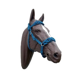 HORSE bitless bridle horse tack side pull hackamore macrame with Indian agate beads