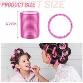 Self Grip Hair Rollers,Salon Hair Dressing Curlers,Big Hair Rollers Hair Curlers Self Grip Holding Rollers,12Pcs DIY Curly Hairstyle Curlers,Self Grip Hair Rollers Hair Curlers with Plastic Clips
