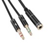 Diyeeni 3.5 mm Hembra a 3.5 mm Doble Macho Cable