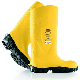 Bekina StepliteX SolidGrip S4 Safety Toe Wellington Boots for Men and Women - Lightweight Waterproof Insulated Non Slip Steel Toe Boots for Men and Women; ASTM Rated, Yellow - 12