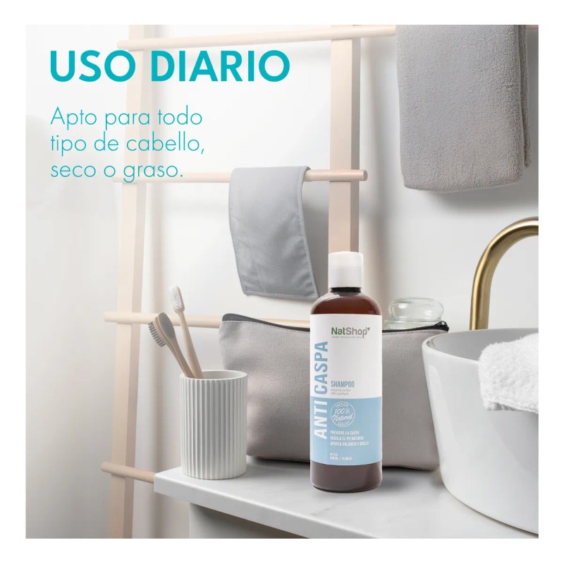 Shampoo Natural - Anticaída Y Anticaspa 500g - Natshop