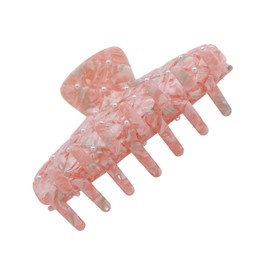 Hair Claw Clips Fashionable Anti Slip Design Wonderful with Pearls for Women Girls (Orange Red)