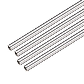 uxcell 4Pcs 304 Stainless Steel Capillary Tube Tubing 2.8mm ID 3.2mm OD 300mm Length 0.2mm Wall