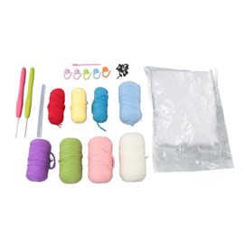 Crochet Starter Kit Educational Relaxing DIY Craft Supplies Animal Dolls Crochet Set for Beginners Kids Adults