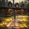 ILANCK 12 Pack Solar Lights Outdoor, Solar Pathway Lights Waterproof