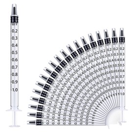 HAIKING 1ML Syringe, 20 PCS Catheter Tip Plastic Syringe for Industrial or Scientific & Pets Feeding （White）