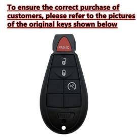 EJOAOJE Key Protective Shell for Dodge Key Fob Cover with Keychain Fit for Dodge RAM 1500 2500 3500 Grand Caravan Journey Durango Jeep Grand Cherokee Smart Key Accessories (Pink-Gold, 4-Button)