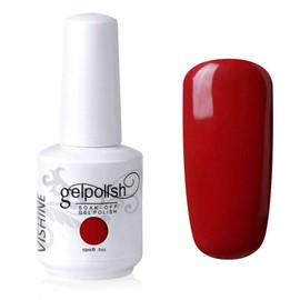 Vishine Gelpolish Professional Manicure Salon UV LED Soak Off Gel Nail Polish Varnish Color Blood Red(1337)