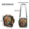 Funky Qiu Lunch Bag for Woman Man Watercolor Ethnic Fox