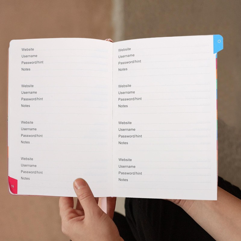 Operitacx Address Book with Alphabetical Tabs, A5 PU Leather Telephone