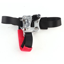 Aviation Aluminum Left Right Foot Outdoor Rock Climbing Mountaineering Foot Ascender Riser Anti Drop Protector Equipment Accessory(Left Foot Riser Silver )