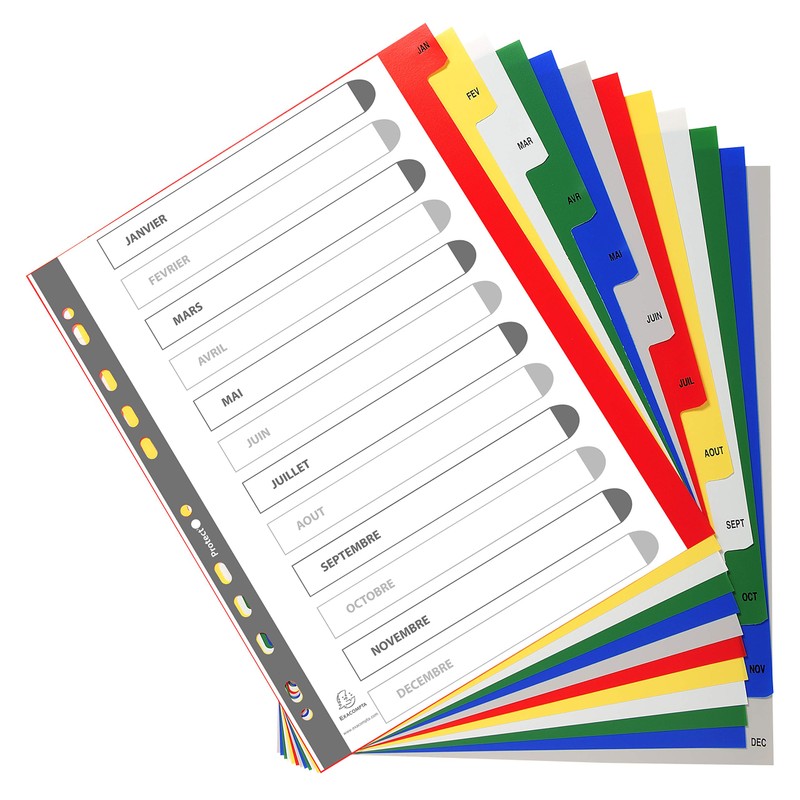 Exacompta - Ref 92E - PP Printed Indices - For