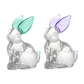 Eterspr Glass Rabbit Crystal, Tiny Micro Crystal Figures, Crystal Rabbit Figure, Micro Landscape Ornament, For The Decoration Of Your Home, Can Be Used In Your Table Dressing Table, Desk