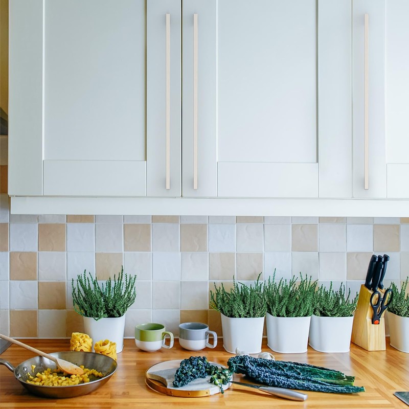 Asidrama 6 Pack 12.6 Inch(320mm) Brushed Satin Nickel Kitchen Cabinet