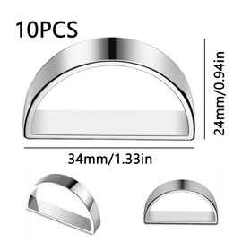 Tkxjry Pack of 10 Napkin Rings Silver, Metal Napkin Buckles, 10 Pieces Napkin Rings, Table Decoration Napkin Rings, Metal Napkin Rings for Home, Wedding, Holiday and Party