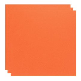 Rebower ABS Plastic Sheet 12 x 12 Inch,Flexible Plastic Sheets 1/12 Inch Thick Thermoplastic Sheet with Leather Texture Orange for DIY Crafts Decors 3Pcs