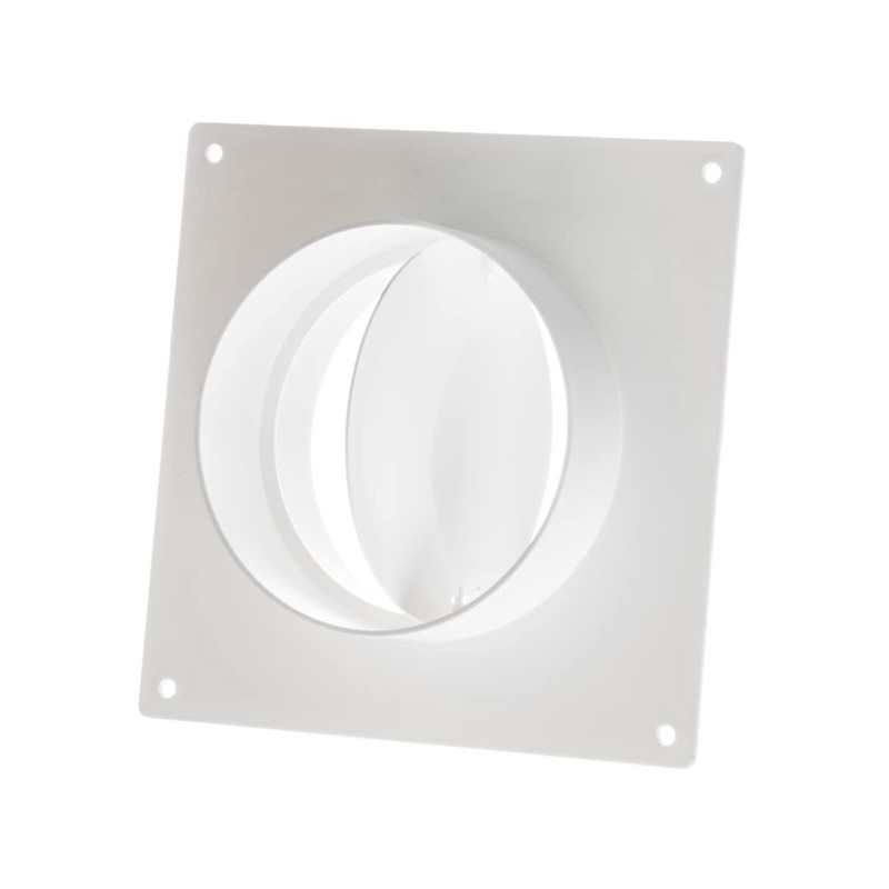 Diameter 125 mm Wall Flange with Backflow Flap Connector Round