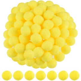 ANPUNAT 200 Pcs Craft Pom Poms 1 Inch Felt Balls for Kids DIY Art Creative Crafts Projects and Decoration(Yellow)