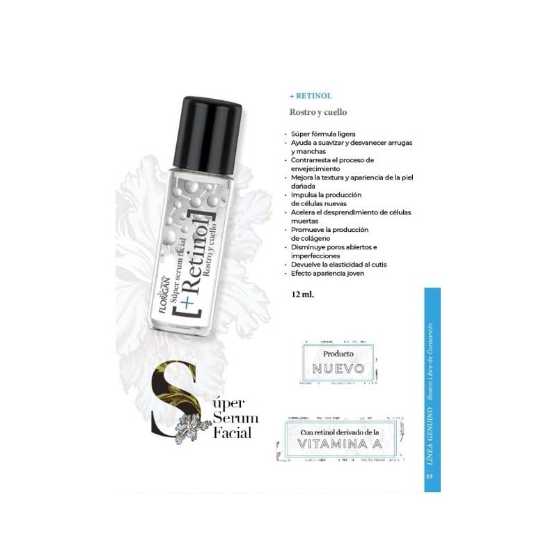 Super Serum Facial +Retinol Florigan® 12ml.