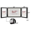 TOFOREVO Three Picture Frame 4x6 and 5x7 Wooden Hinged Folding