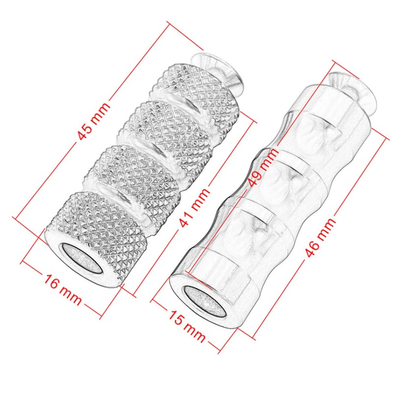 2 Pair Motorcycle Brake Foot Peg CNC Process Plating Precise