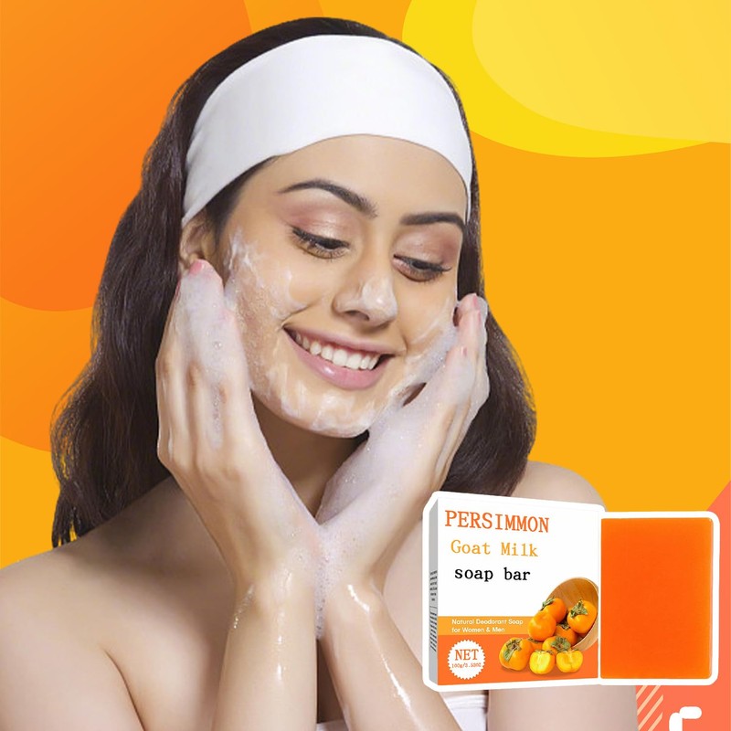 Persimmon Soap Natural Handmade Anti-Odor Persimmon Body Wash Antibacterial Soap