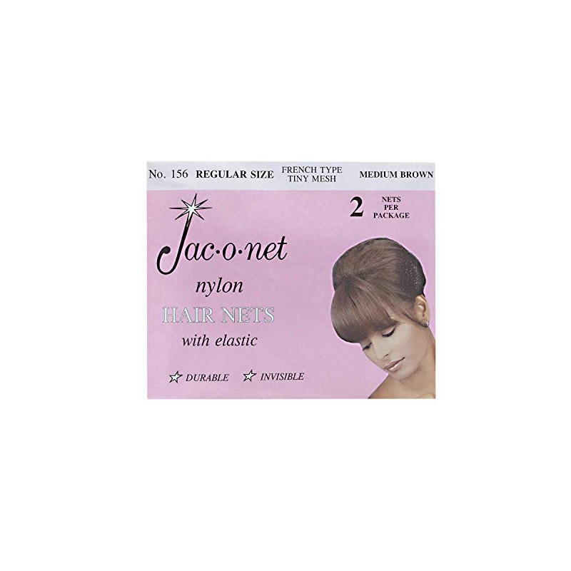 Jac-O-Net French Type, Tiny Mesh Hair Net-Regular Size, Medium Brown,