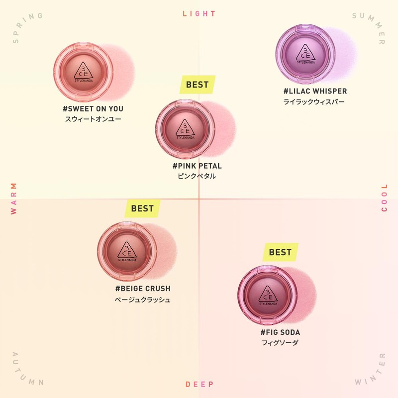 3CE Bouncy Blur Balm Cheek Pink Petal Pink
