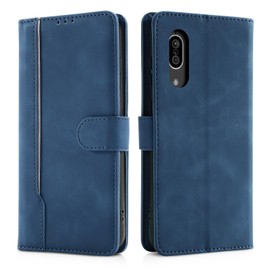 [CASAFUNY] AQUOS sense3/sense3 lite/sense3 basic/Android One S7 case notebook type shockproof PU leather mobile cover Aquos sense 3 case business style mobile case SH-M12/SHV45/SHV48/SH-02M cover