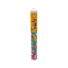 Plus-Plus 9604264 Ingenious Construction Toy, Tropical, Creative Building Blocks Tube, 100 Pieces, Multicoloured, Mini, 300.4264